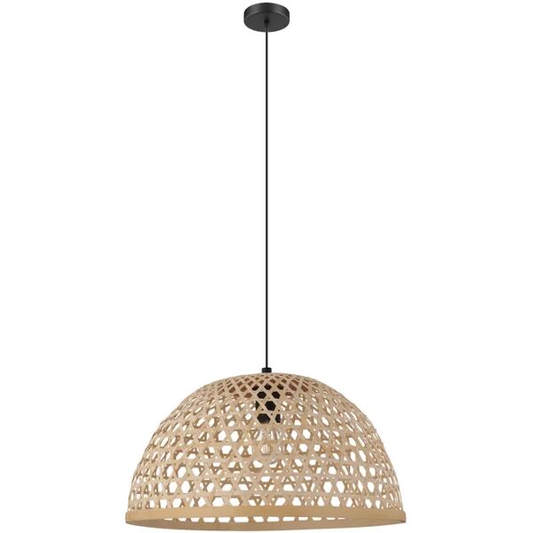 eglo lampadario natura claverdon beige/ nero in acciaio, d. 49.5 cm,