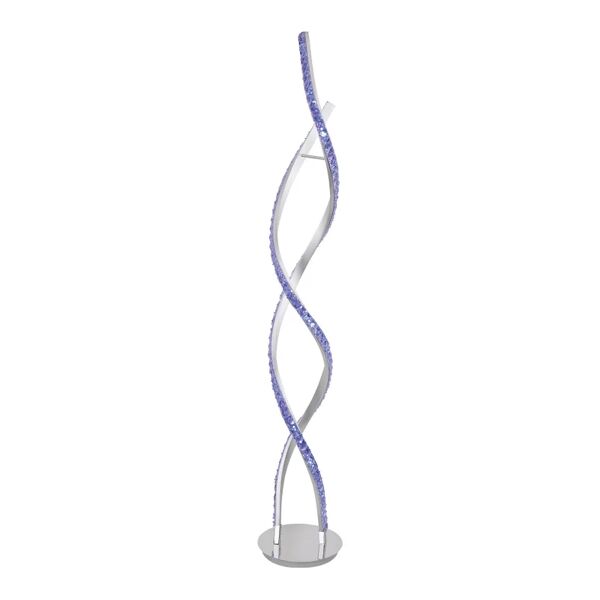 leroy merlin lampada da terra pilla cromato, in alluminio,  h116cm led integrato