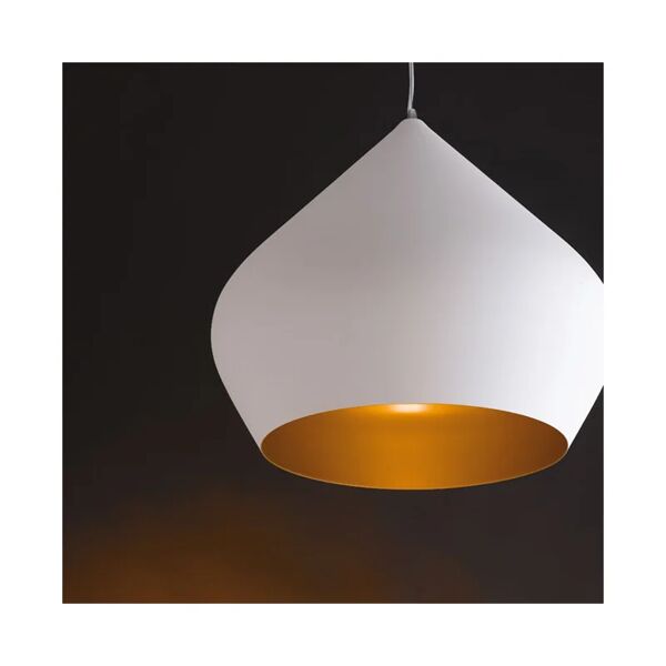 luce ambiente design lampadario glamour tholos bianco in ferro, d. 52 cm,