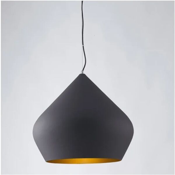 luce ambiente design lampadario glamour tholos nera in ferro, d. 52 cm,