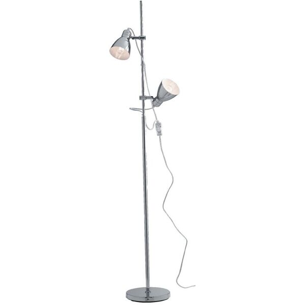 luce ambiente design lampada da terra lemonde cromo, h 153 cm, e27 2x