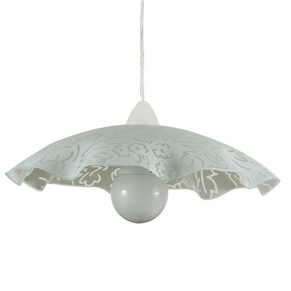 leroy merlin lampadario neoclassico spring bianco in vetro, d. 43 cm, 2 luci