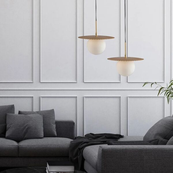 luce ambiente design lampadario glamour chaplin oro in ferro,