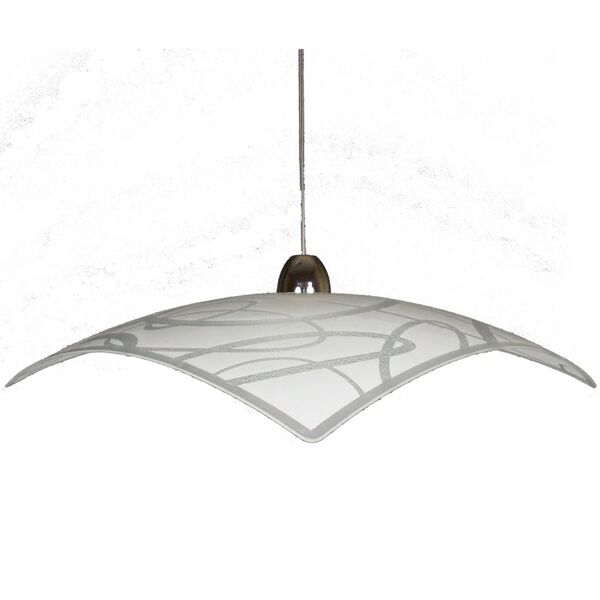 leroy merlin lampadario neoclassico anelli q. bianco in vetro, 2 luci