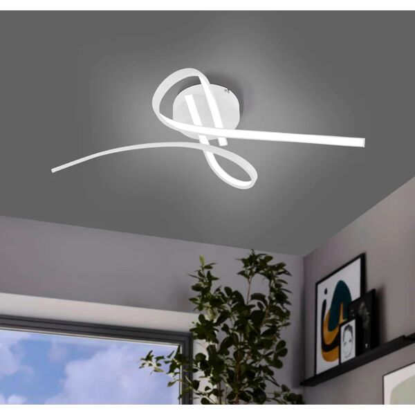 eglo plafoniera moderno led palozza, bianco 26x cm, luce naturale