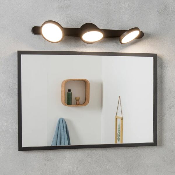 inspire faretto decorativo con fonte luminosa led loya nero, 3x18w