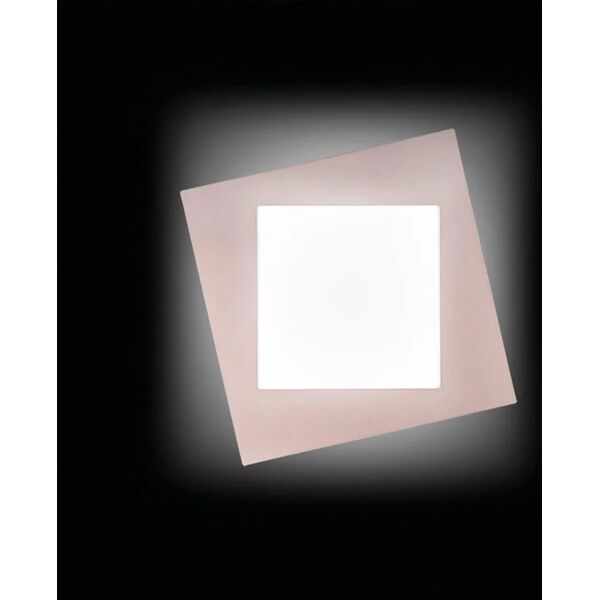 novecento plafoniera moderno led bice new, rosa 31x5 cm, luce naturale