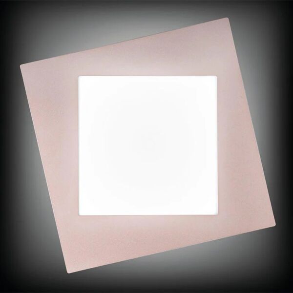 novecento plafoniera moderno led bice new, rosa 53x5 cm, luce naturale