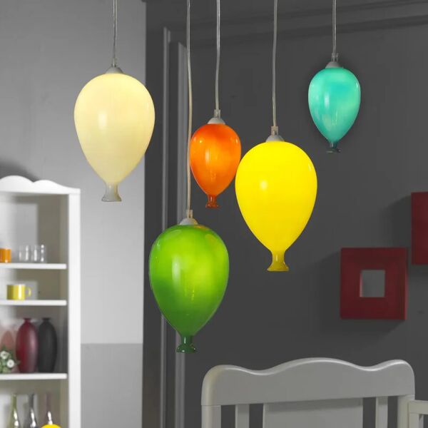 leroy merlin lampadario pop palloncini multicolor in ferro, d. 60 cm, 2 luci