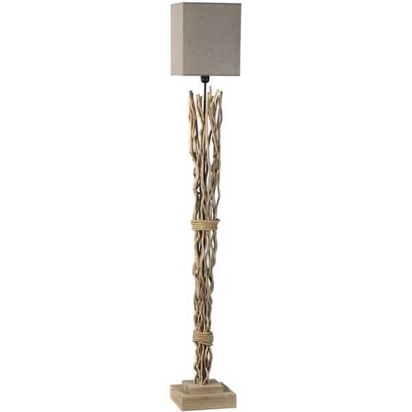 leroy merlin lampada da terra marica beige, in ferro, h 175 cm, e14 max22w