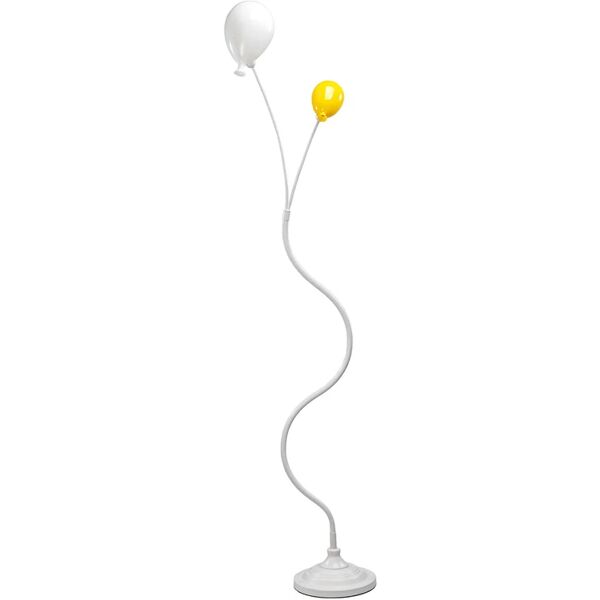 leroy merlin lampada da terra palloncini bianco, in ferro, h 140 cm, e14 max6w