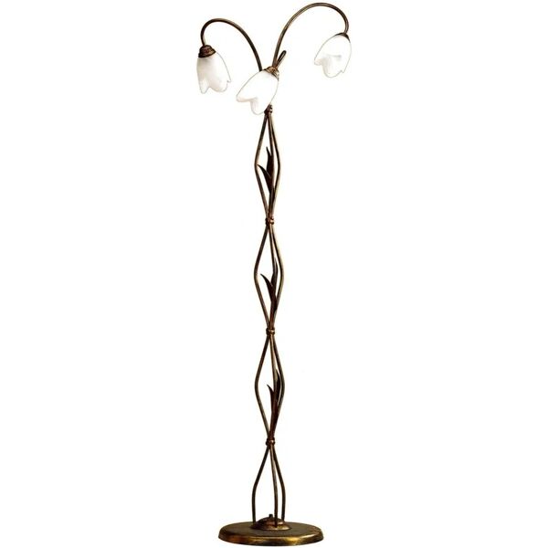 leroy merlin lampada da terra sonia bronzo, in ferro, h 165 cm, e14 3xmax18w