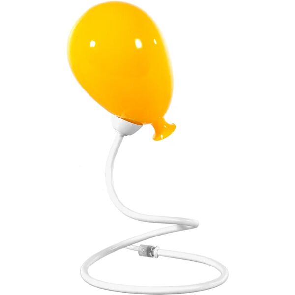 leroy merlin lampada da tavolo pop palloncini giallo, in vetro