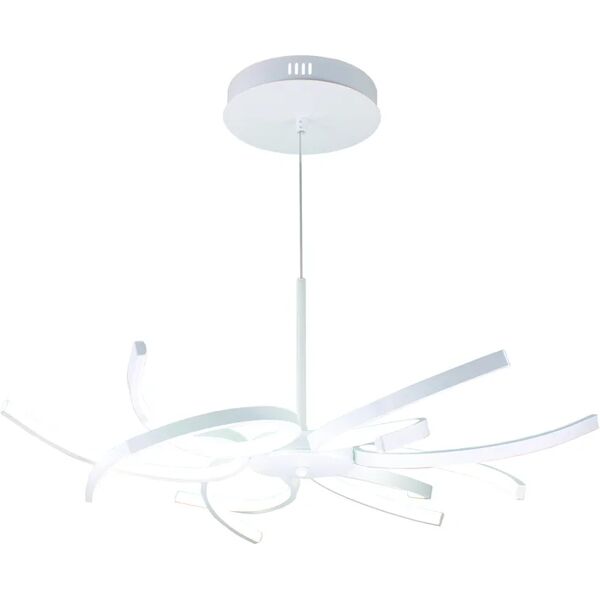 leroy merlin lampadario neoclassico lidia led bianco, in alluminio, d. 75 cm, 6 luci, 5000 lm