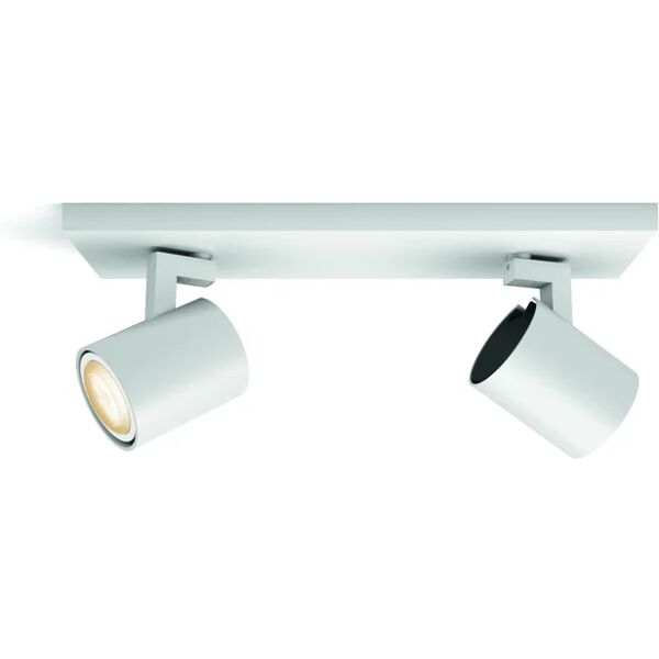 philips faretto decorativo con fonte luminosa runner bianco, 2x5w