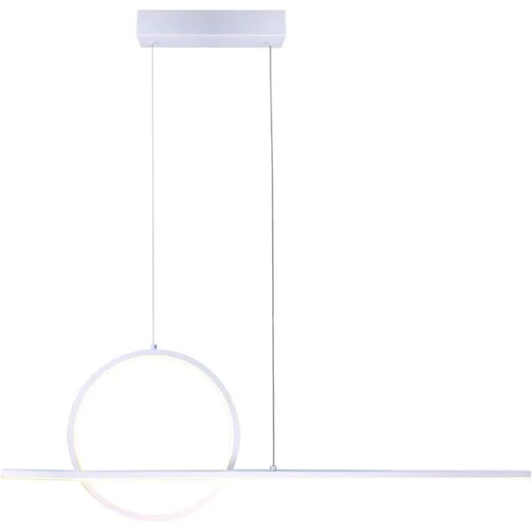 leroy merlin lampadario moderno sharon led bianco, in alluminio, l. 4 cm, 2 luci, 3800 lm