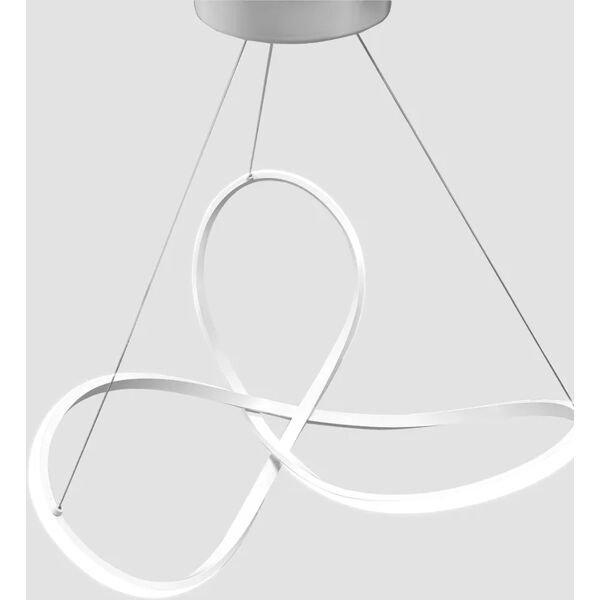 leroy merlin lampadario moderno smilla led bianco, in alluminio, d. 100 cm, 6100 lm