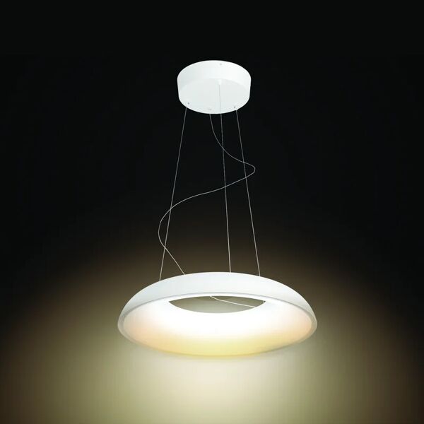 philips lampadario smart design amaze + dimmer switch led bianco, d. 43.4 cm, l. 150 cm, 2900 lm,