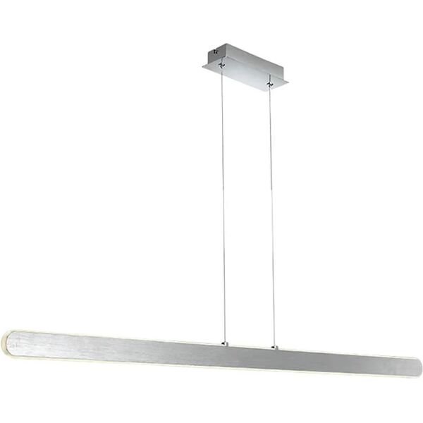 novecento lampadario moderno linea led silver, in alluminio, 2700 lm,