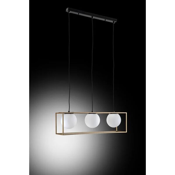 leroy merlin lampadario glamour jera oro satinato e nero in ferro, 3 luci