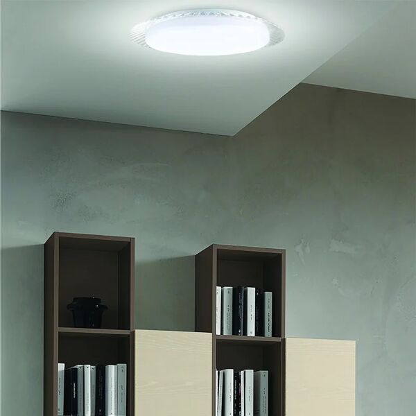 novecento plafoniera neoclassico led oxi, bianco Ø 38 cm, luce naturale