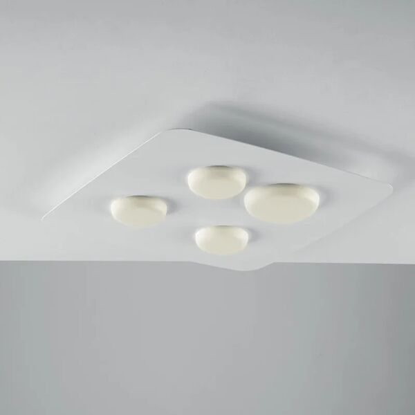 leroy merlin plafoniera industriale led megan, bianco 45x cm, luce naturale, 3150 lm