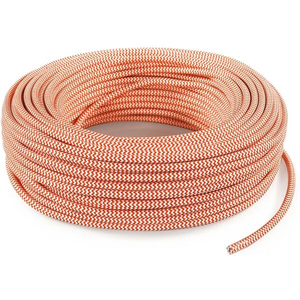 merlotti cavo tessile h03vv-f 2 x 0.75 mm² l 50 m  bianco/arancio