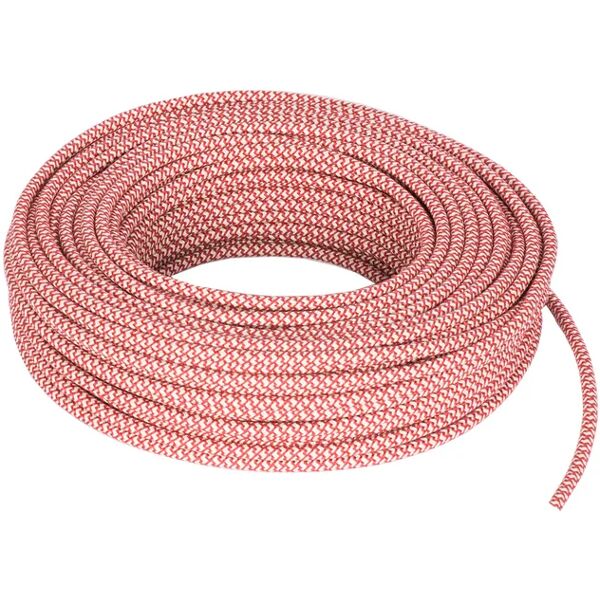 merlotti cavo tessile h03vv-f 2 x 0.75 mm² l 50 m  sabbia/rosso ciliegia