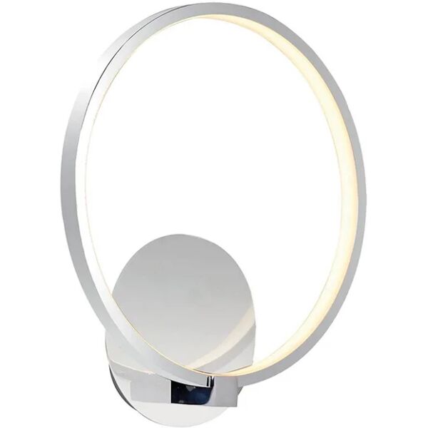 homemania applique design orbis led cromo, in metallo,  d. 30 cm 34x30 cm,