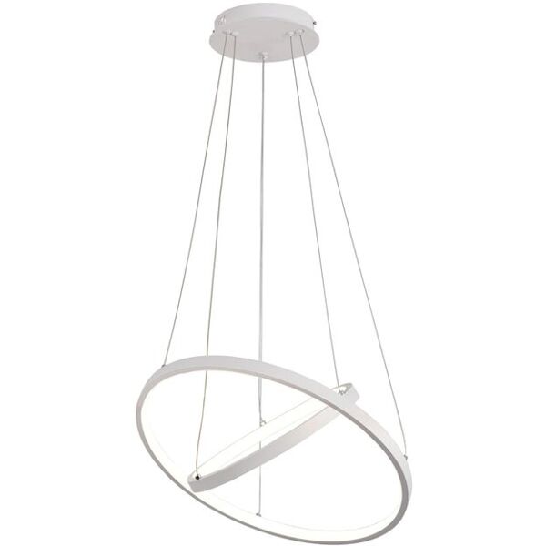 leroy merlin lampadario moderno planetaria led bianco, in alluminio, d. 45 cm, 3000 lm