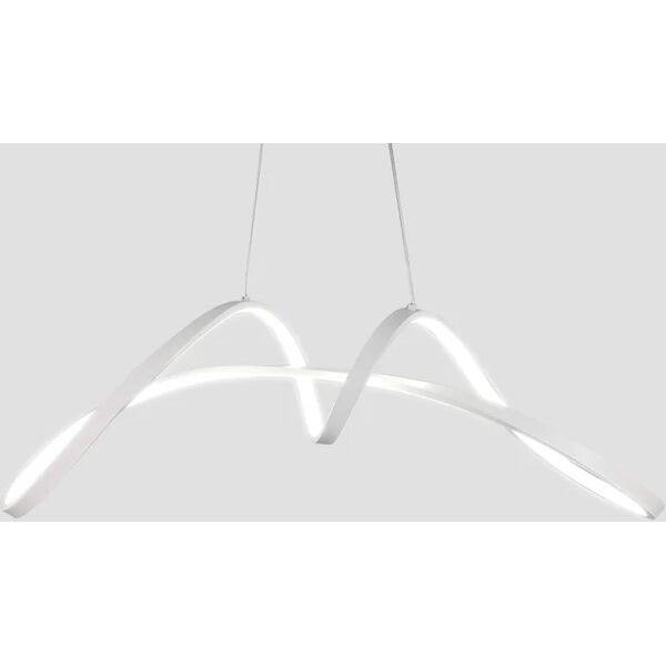 leroy merlin lampadario design ruby led bianco, in alluminio, l. 85 cm, 4900 lm