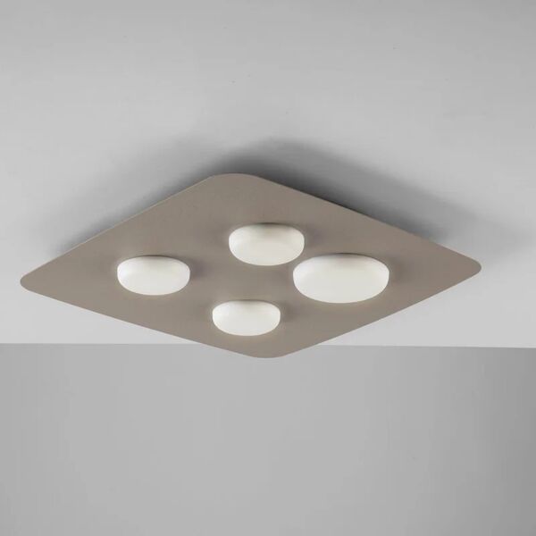 leroy merlin plafoniera industriale led megan, dorato 45x cm, luce naturale