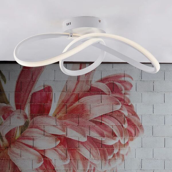 leroy merlin plafoniera moderno led smilla, bianco Ø 45 cm, luce naturale, 3100 lm