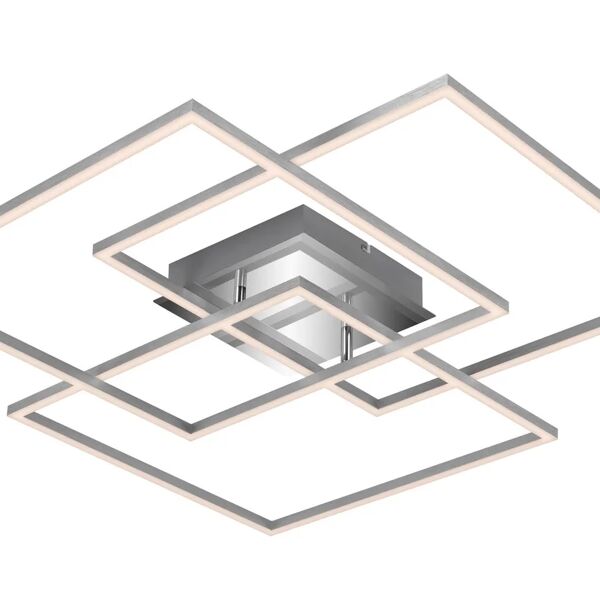 leroy merlin plafoniera moderno led frames, argento 70.3x cm, luce calda dimmerabile
