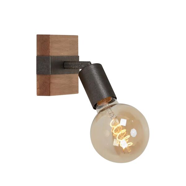 leroy merlin faretto decorativo senza fonte luminosa 1 luci wood color canna di fucile - marrone e27