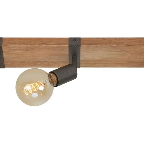 leroy merlin faretto decorativo senza fonte luminosa 3 luci wood color canna di fucile - marrone e27