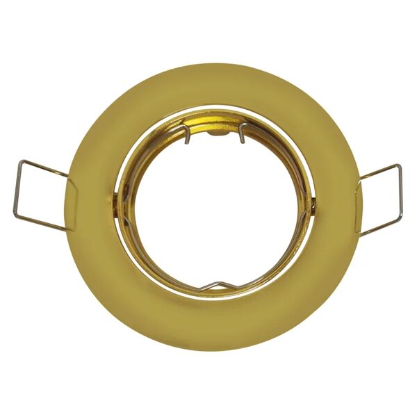 leroy merlin portafaretto da incasso gu5.3 - gu10 taurus round, tondo, oro, orientabile, foro incasso 8,4 cm