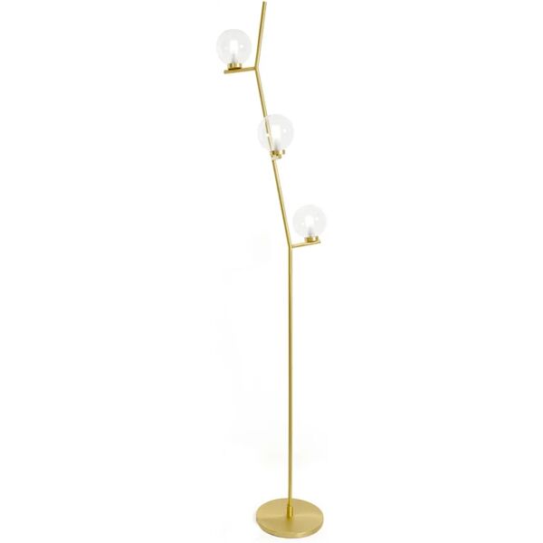 miloox lampada da terra camely oro, h 178 cm, g9 3x