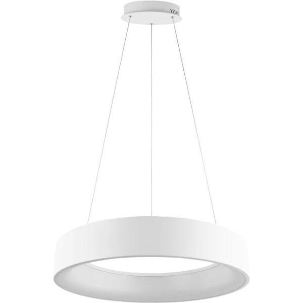 luce ambiente design lampadario moderno noah led bianco, in alluminio, d. 60 cm, 4 luci, 8000 lm,