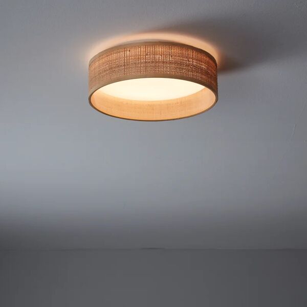 inspire plafoniera natura led carvi, beige Ø 33 cm, luce cct dimmerabile, 3500 lm