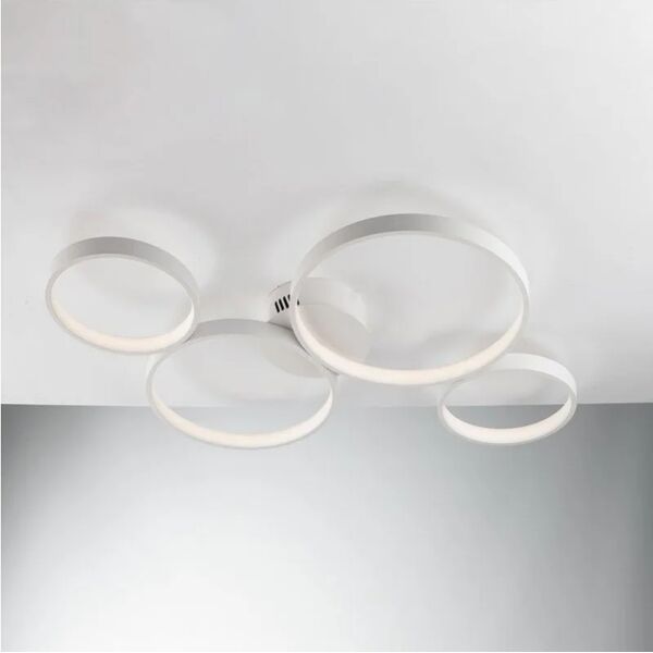 luce ambiente design plafoniera moderno led fredy pl4, bianco Ø 87 cm, luce cct, 8000 lm