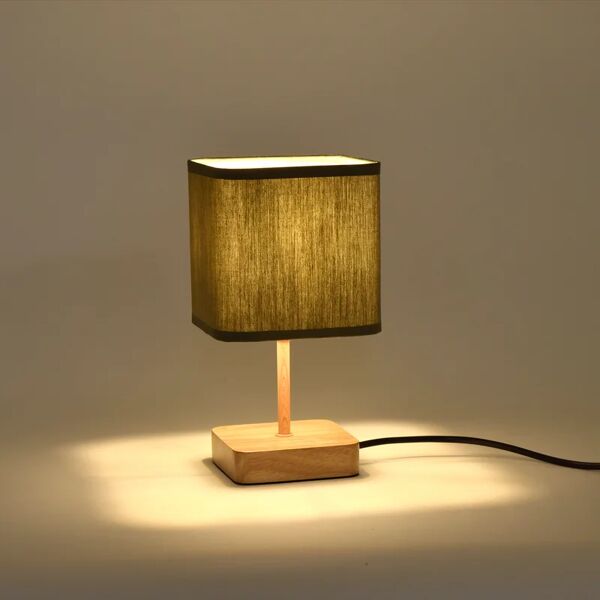 inspire lampada da tavolo natura akora verde, in legno,