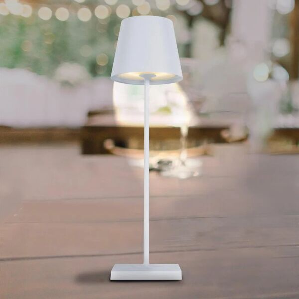 leroy merlin lampada da esterno senza fili chloe , in alluminio, luce bianco caldo, modulo led