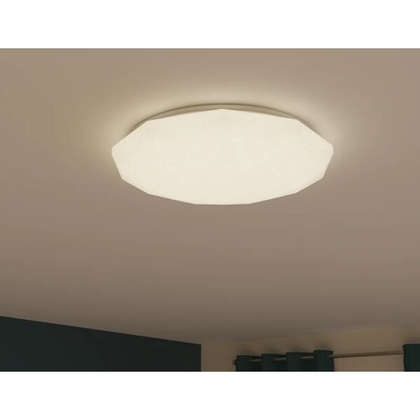 inspire plafoniera moderno led new lilly, bianco Ø 50 cm, luce cct, 4000 lm