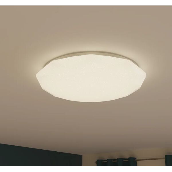 inspire plafoniera moderno led new lilly, bianco Ø 60 cm, luce cct, 3500 lm