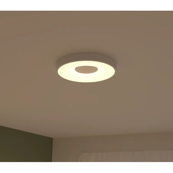 inspire plafoniera design led piazo, bianco Ø 38 cm, luce cct, 2500 lm