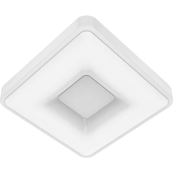 inspire plafoniera design led piazo, bianco 38x6.8 cm, luce cct, 2500 lm