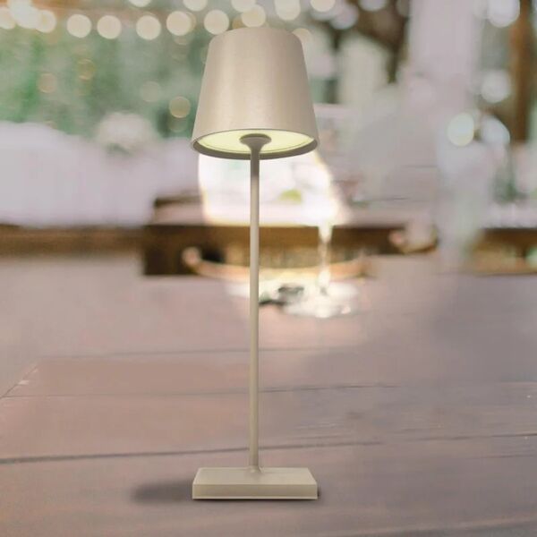 leroy merlin lampada da esterno senza fili chloe , in alluminio, luce bianco caldo, modulo led