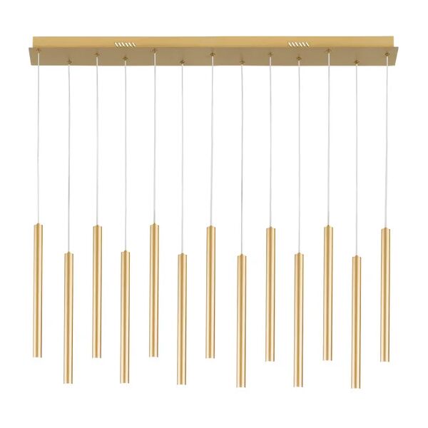 luce ambiente design lampadario moderno pype led oro, in ferro, 13 luci, 6110 lm,