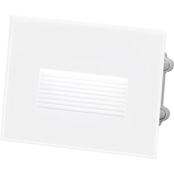 botlighting faretto da incasso led integrato arona rettangolare bianco, foro incasso 10,5x7,2 cm luce cct regolazione da bianco caldo a bianco freddo